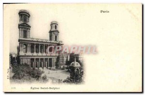 Old Postcard Paris Saint Sulpice Church