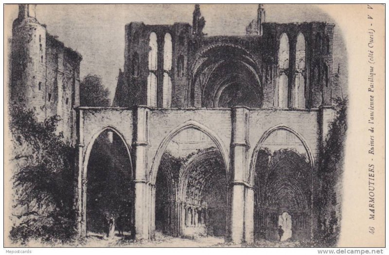 Ruines De l'Ancienne Basilique (Cote Ouest), Marmoutiers (Bas Rhin), France, ...