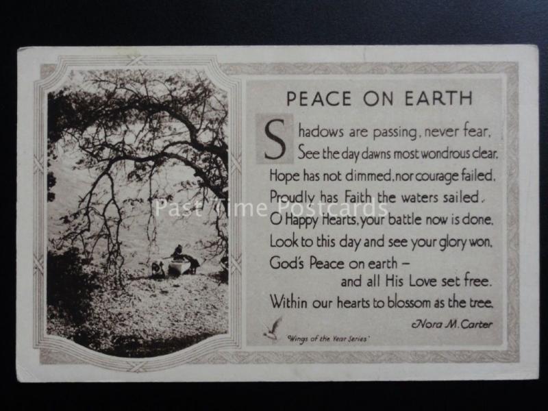 Verse & Poem: PEACE ON EARTH - SHADOWS ARE PASSING, NEVER FEAR by Nora M. Carter