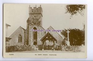 h1844 - Isle of Wight - All Saints Church from the Road, Freshwater - Postcard