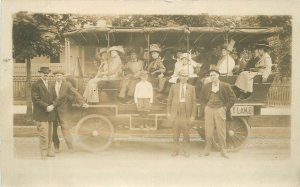 Postcard Utah Salt Lake City RPPC C-1910 Tourist Bus 23-7261