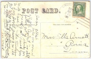 Vintage 1911 Postcard A Glimpse of the College Driveway Churchill Tennessee