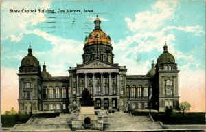 State Capitol Building Des Moines Iowa IA 1915 DB Postcard