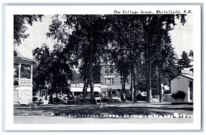 Whitefield Kansas Postcard Village Green Classic Cars Trees 1940 Vintage Antique