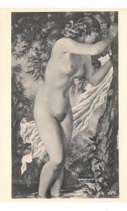 Gisbert Palmie Nude Painting Into the Wind Im Winde Heinrich Hoffman 4X6 RPPC