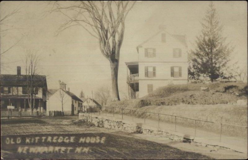 Newmarket NH Street View & Kittredge House c1905 Real Photo Postcard