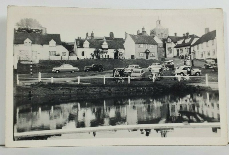 UK FINCHINGFIELD Essex Vintage Cars Homes Real Photo Postcard P3