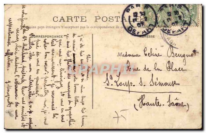 Old Postcard Paris Arc de Triomphe