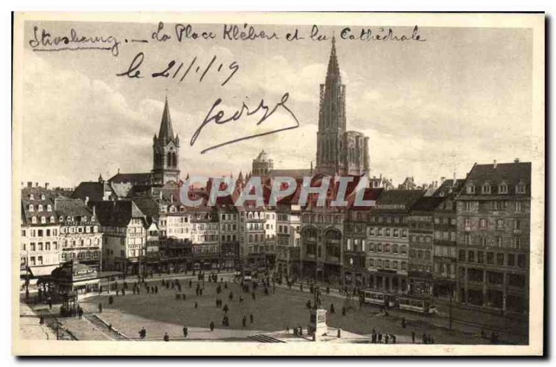 Old Postcard Strasburg Kleberplatz