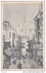 Street Scene, Store Fronts: The White Horse, Watch Maker Store, Etc., Christm...