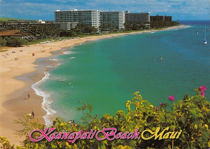 MIN0600 hawaii maui kaanapali beach ocean blocks hotels