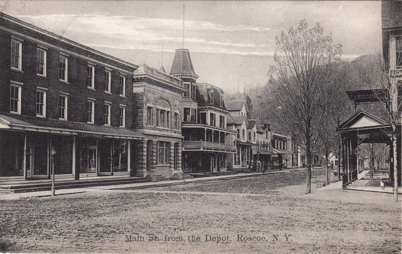 P1787  1910 main street from depot, roscoe new york
