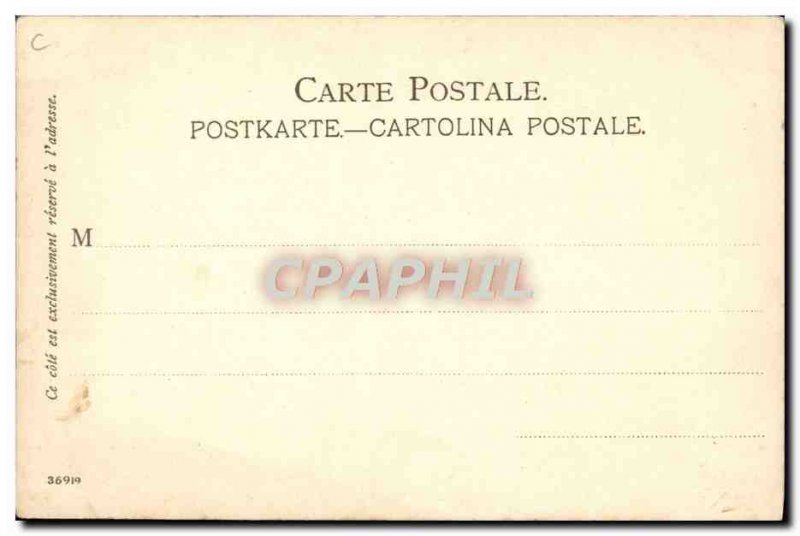 Old Postcard Illustrator Cannes harbor Boats