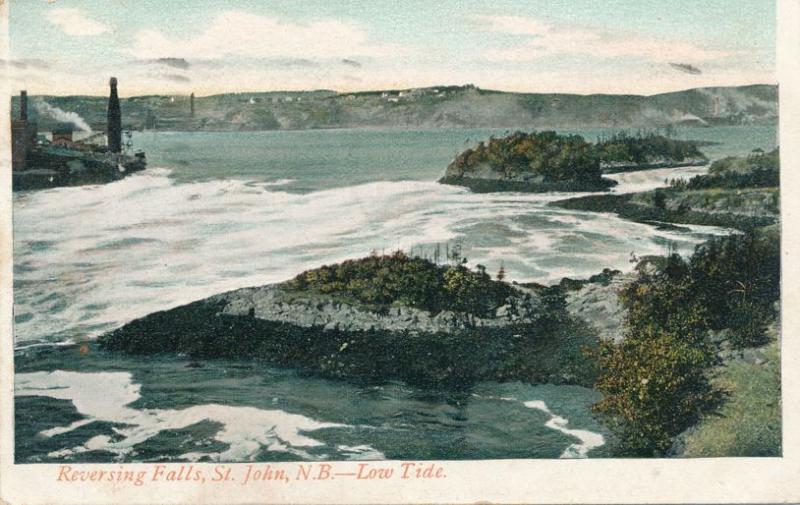 Reversing Falls at Low Tide - St John NB, New Brunswick, Canada - pm 1906