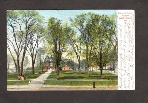 ME Edward Little High School Auburn Maine UDB Postcard 1907