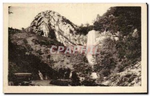 Old Postcard From Jura St Claude Sickle Cascade and rock called the Gendarme Hat