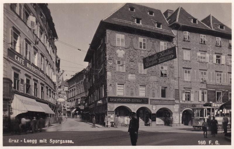 Hauptplatz Mit Sporgasse Graz Old Real Photo Austria Postcard