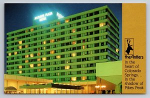 The Antlers Plaza Hotel Colorado Springs Vintage Unposted Postcard