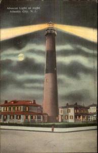 Atlantic City NJ Absecon Lighthouse c1910 Postcard Version #1