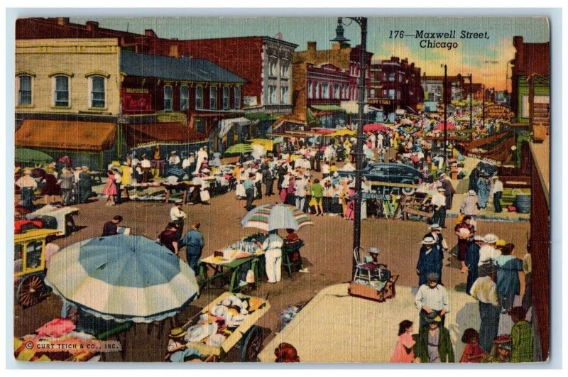 1944 Ghetto Market Roosevelt Road Street East West Halsted Chicago IL