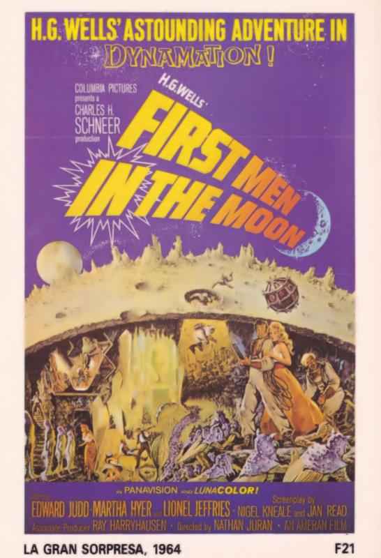 HG Wells First Men In The Moon Space Travel Film Poster Postcard