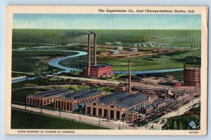 Indianapolis Indiana Postcard The Superheater Company Aerial View c1940s Vintage