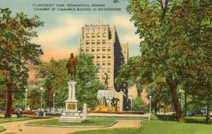 IN - Indianapolis, University Park, Chamber of Commerce Building in Background