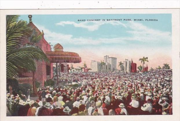 Florida Miami Band Concert In Bayfront Park 1934