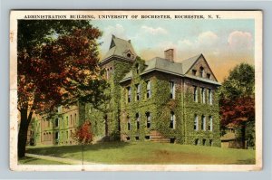 University Of Rochester, Administration Building, Vintage New York Postcard