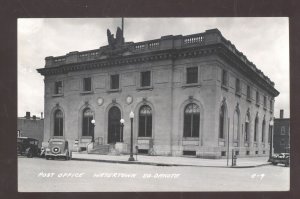 RPPC WATERTOWN SOUTH DAKOTA DOWNTOWN POST OFFICE REAL PHOTO POSTCARD