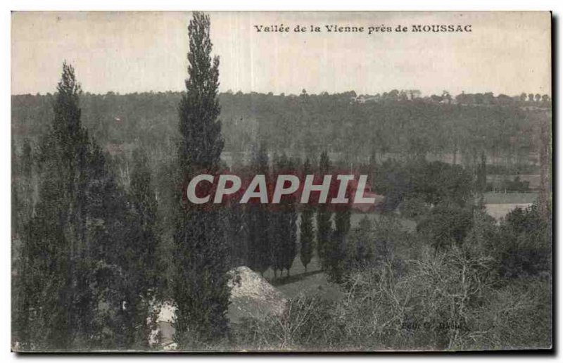 Old Postcard Valley of Vienna near Moussac