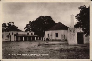 Santa Marta Colombia Patio de la Quinta de San Pedro Real Photo Vintage Postcard