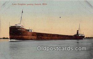 Lake Freighter Detroit, Michigan USA Ship Unused 