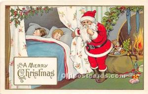 Santa Claus Postcard Old Vintage Christmas Post Card Writing on back