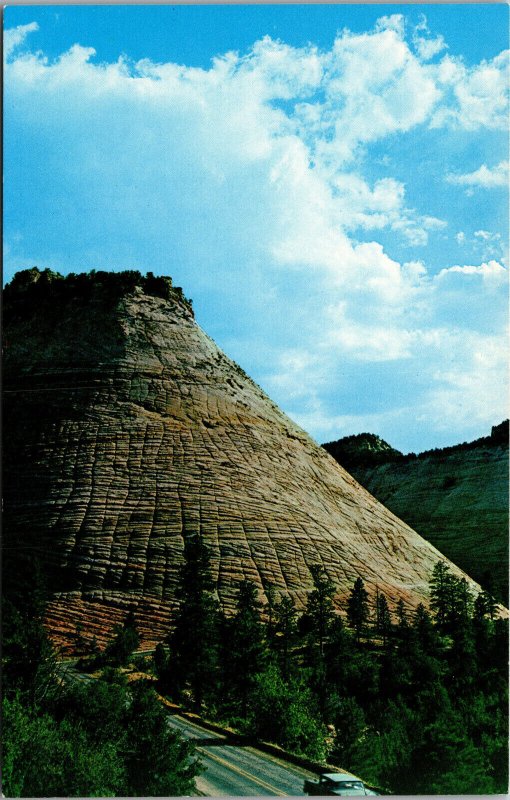 Checkerboard Mesa near the East Entrance Zion National Park Utah Postcard