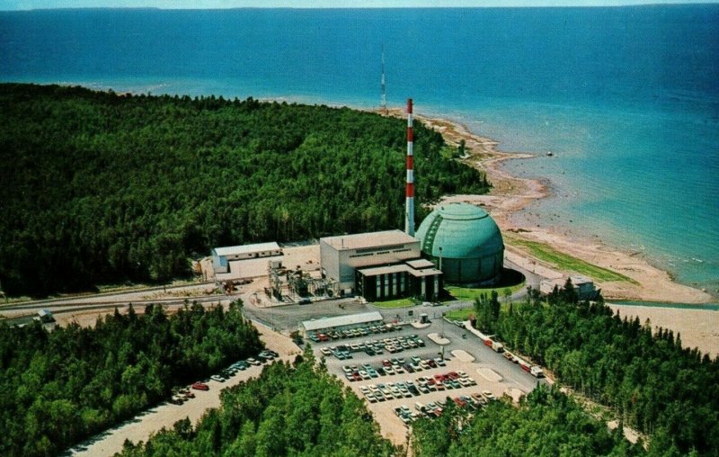 Vintage Big Rock Point Nuclear Power Plant Charlevoix, MI Postcard F58 