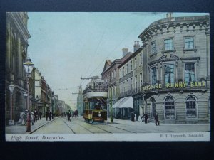 DONCASTER High Street showing YORKSHIRE PENNY BANK c1904 Postcard by R. Hepworth