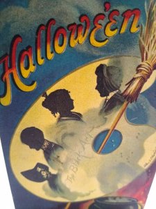 Halloween Postcard Ellen Clapsaddle The Black Art Series 1393 Witchcraft Pallet