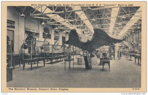 NEWPORT NEWS, Virginia, 1900-1910's; The Mariners' Museum, Main Display Room ...