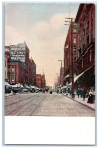 Kansas City Missouri MO Postcard Walnut Street H L Pitcher Clothing Co. c1905