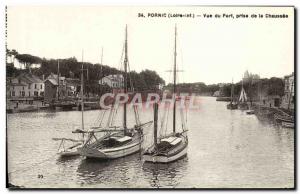 Postcard Ancient Pornic View Du Port Prize De La Chaussee Charter