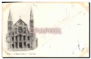 Postcard Old Church Reims St Remi