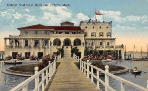 Detroit Boat Club Belle Isle Michigan 1917 postcard