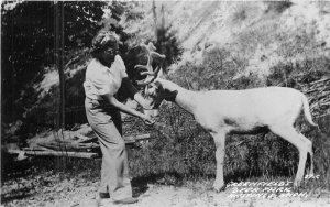 Michigan Hastings Greenfield's Deer Park 1940s RPPC Photo Postcard 22-6871