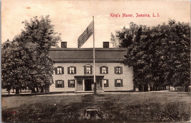 Postcard King's Manor in Jamaica, Long Island, New York