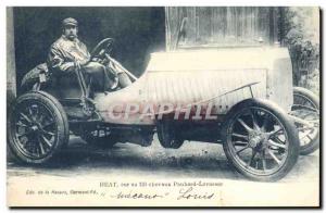 Old Postcard Automotive Heat on its 120 horsepower Panhard Levassor