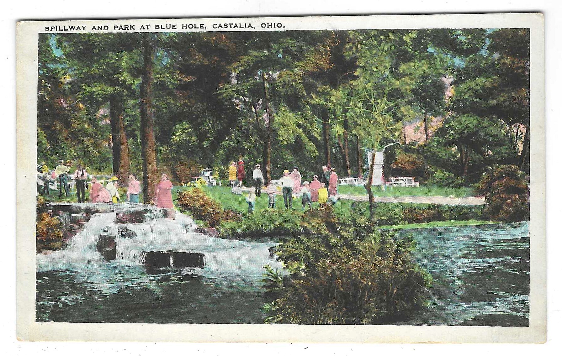 Spillway and park at Blue Hole, Castalia, Ohio United States Ohio