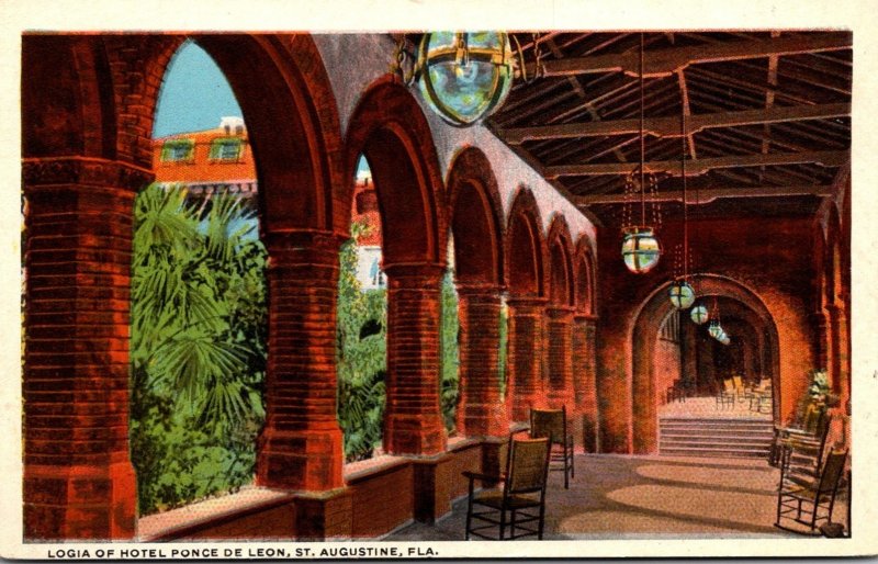 Florida St Augustine Hotel Ponce De Leon Logia Curteich