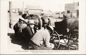 Fort St. John BC Alcan Highway Frontier Days c1943 RPPC Postcard F34