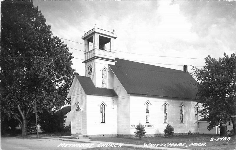 Cook 1950s Methodist Church Wintermore Michigan RPPC Photo Postcard 6024